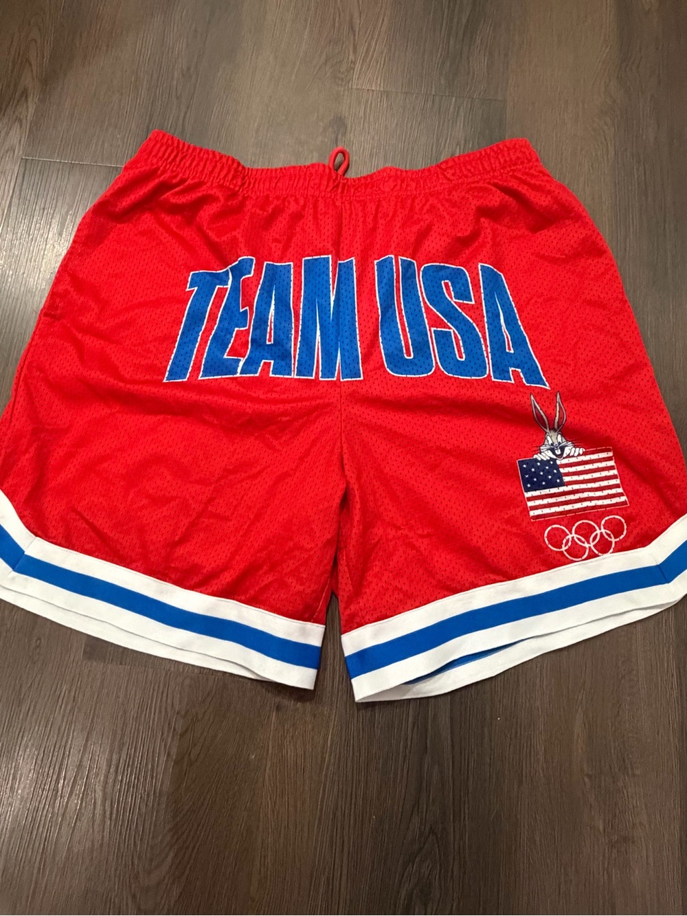 Looney Tunes Team USA Red Men's Athletic Shorts